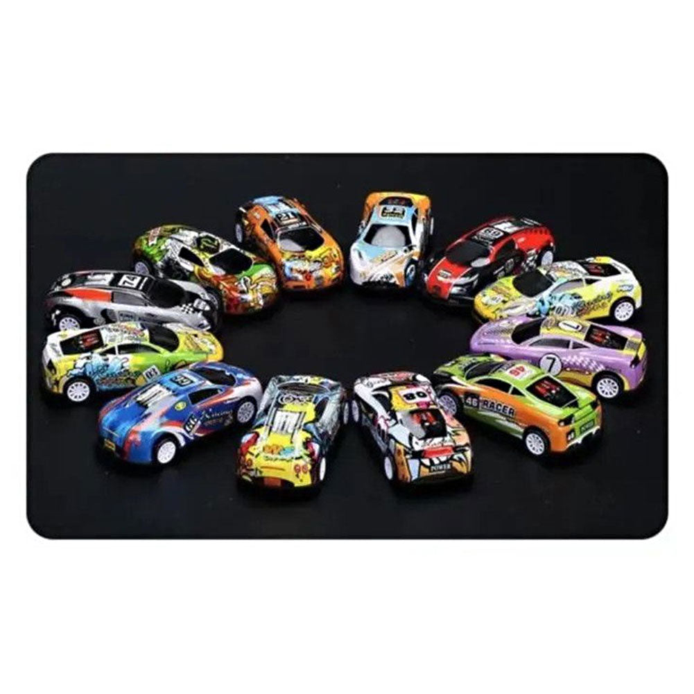 Alloy Pull-Back Racing Cars 10/20/30 – Colorful Inertia Vehicles with Storage Box for Kids