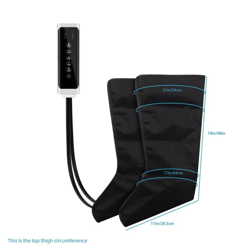 JinKairui Extended Electric Air Compression Leg Massager with Remote Control for Deep Thigh, Calf, and Foot Relaxation 🦵✨