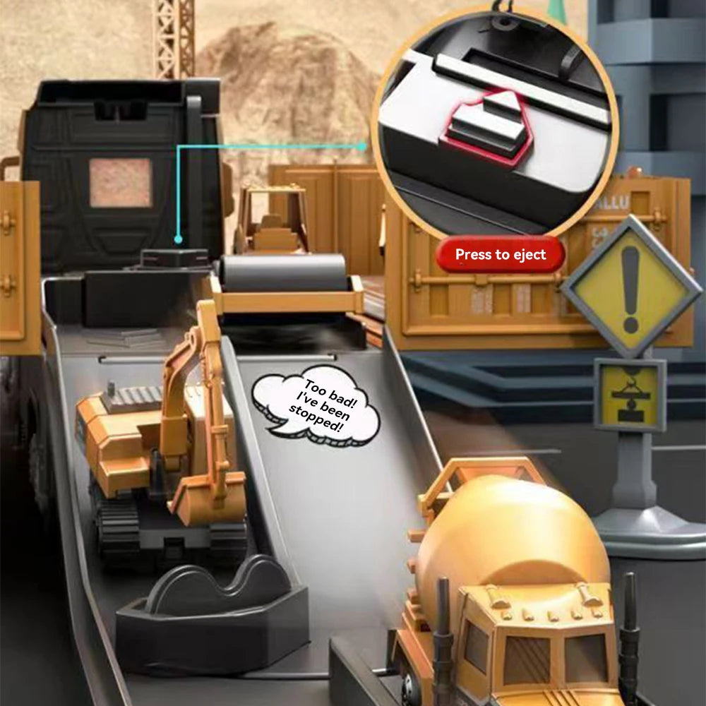 Kids Alloy Construction Vehicle Set – Truck, Crane, Excavator & Forklift – Fun Playset for Boys Ages 3-6