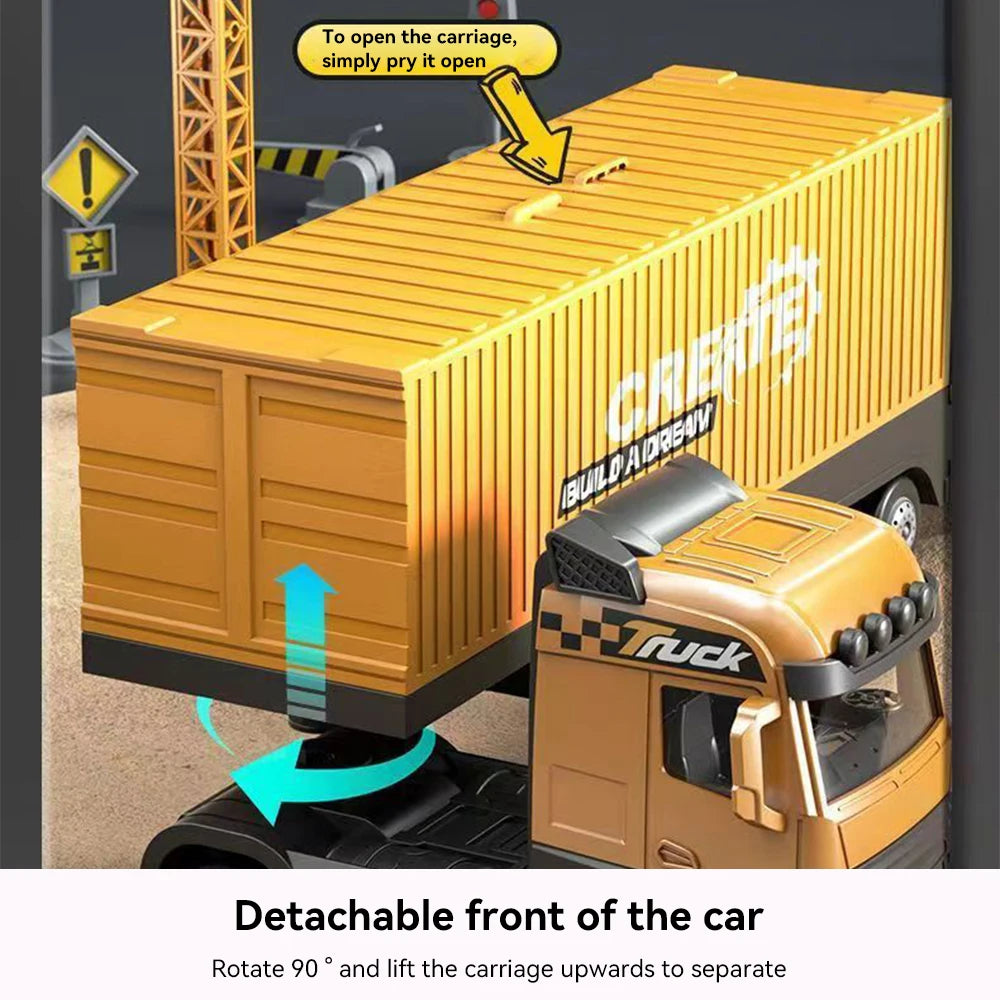 Kids Alloy Construction Vehicle Set – Truck, Crane, Excavator & Forklift – Fun Playset for Boys Ages 3-6