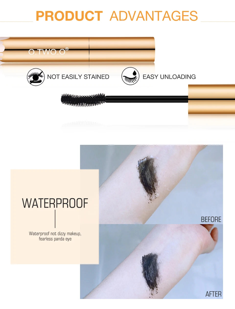 3D Mascara Lengthening Black Lash Eyelash Extension Eye Lashes Brush.