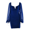 V-neck Skirt Summer New Long Sleeve Backless Dress