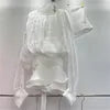 High Quality Silk Loose Long Sleeve Two Piece With Shorts
