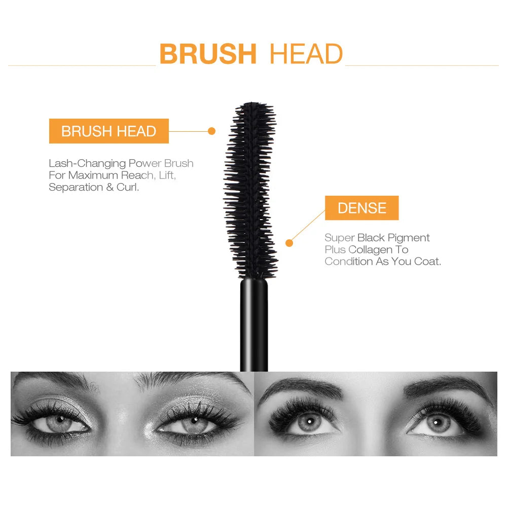 3D Mascara Lengthening Black Lash Eyelash Extension Eye Lashes Brush.