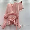 High Quality Silk Loose Long Sleeve Two Piece With Shorts