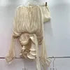 High Quality Silk Loose Long Sleeve Two Piece With Shorts