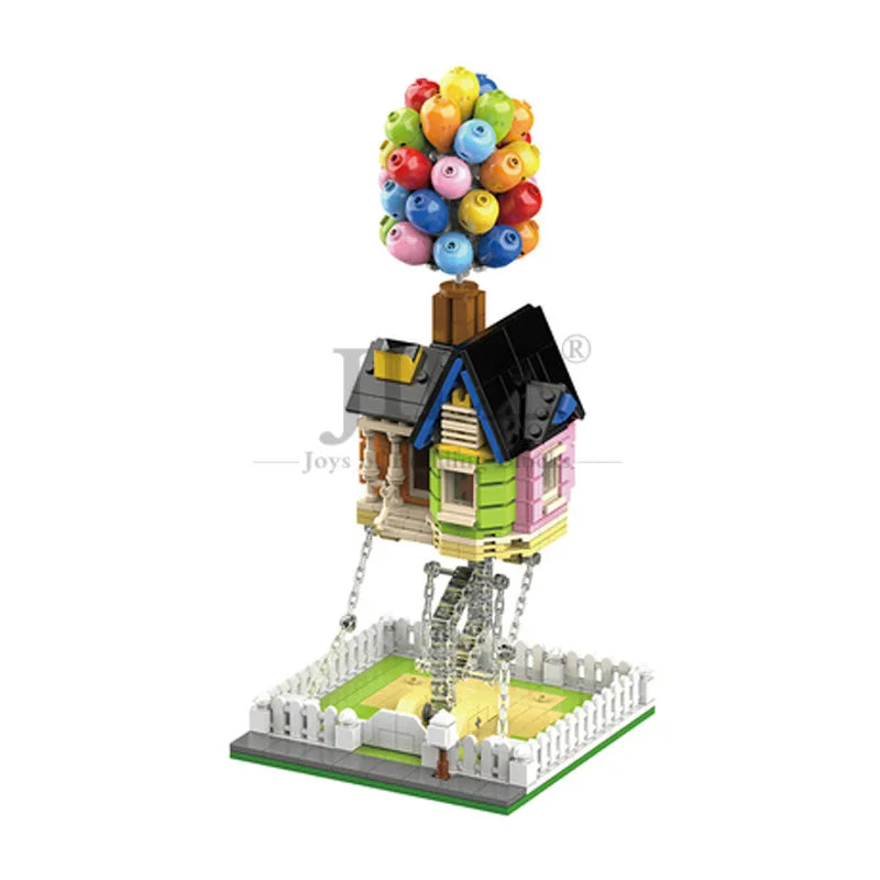 555PCS MOC 7025 Floating Balloon House Building Blocks – Suspended Home Display Toy Gift