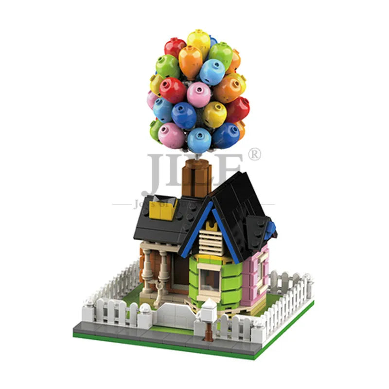 555PCS MOC 7025 Floating Balloon House Building Blocks – Suspended Home Display Toy Gift