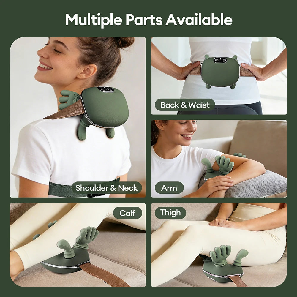 Wireless Bionic Finger Neck & Shoulder Massager with Deep Kneading Trapezius Therapy and Brushless Motor for Cervical Relaxation