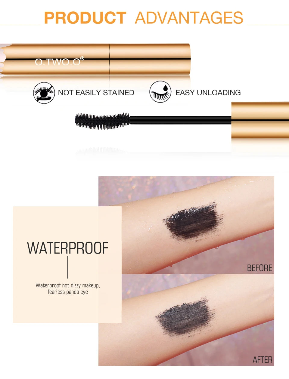 3D Mascara Lengthening Black Lash Eyelash Extension Eye Lashes Brush.