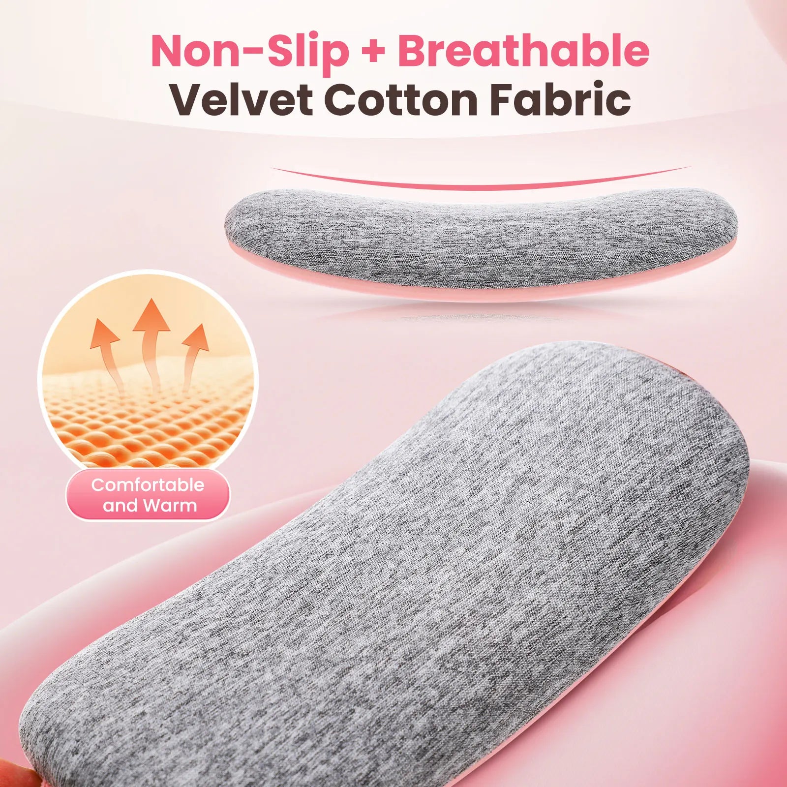 Smart Electric Heating & Vibration Waist Massager Belt with 5 Modes – Warm Therapy Pad for Period Cramp Relief and Comfort