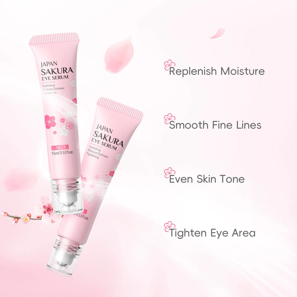 Sakura Eye Serum Roller Massage Hyaluronic Acid Skin Care