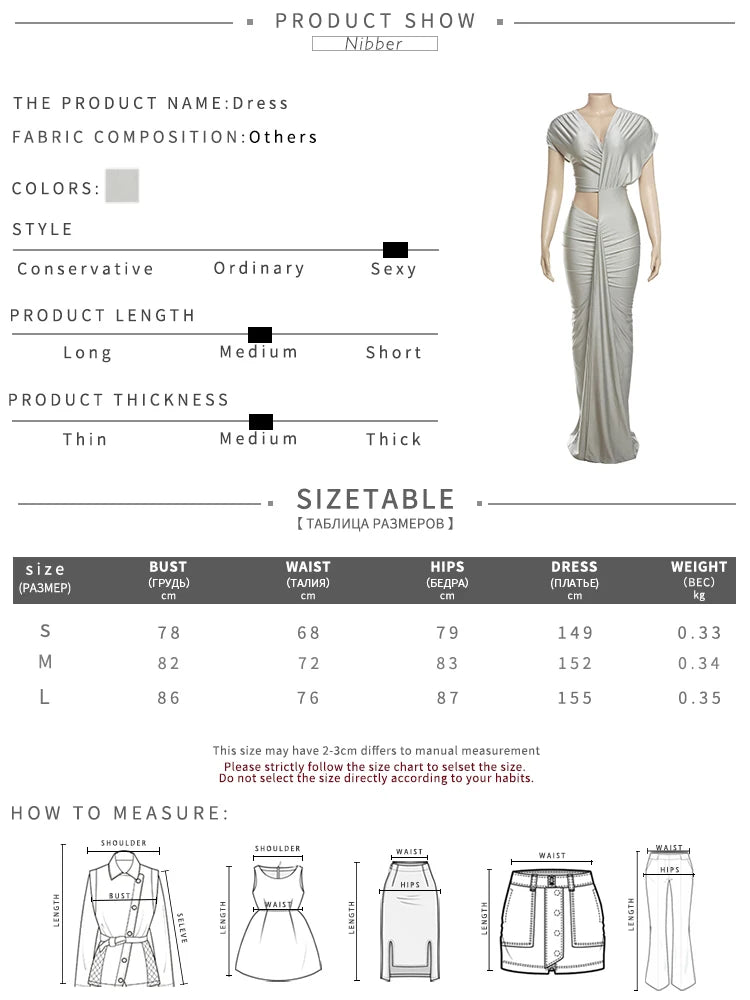 Diagonal Collar Shorts Sleeve Waistless Slits Street Trend Temperament Long Bodycon