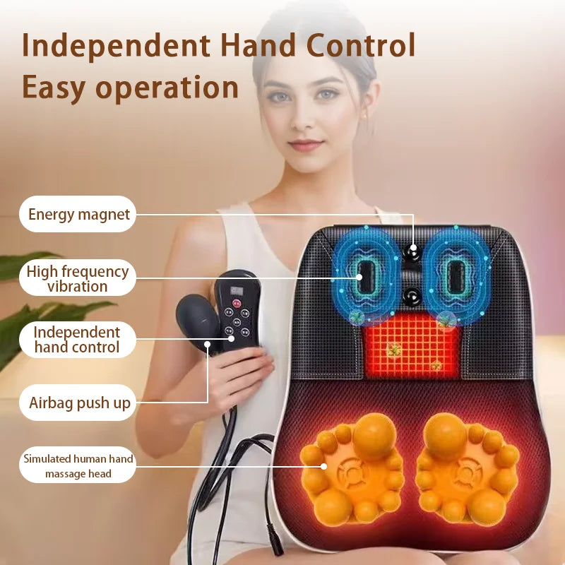 Back Massager, Back & Neck Massager with Heat, Vibration Shiatsu Massage