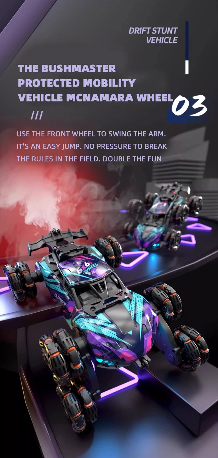 Kids’ Alloy 6-Wheel RC Car – Morphing Off-Road Climbing, 4WD Stunt & Drift Racing Toy