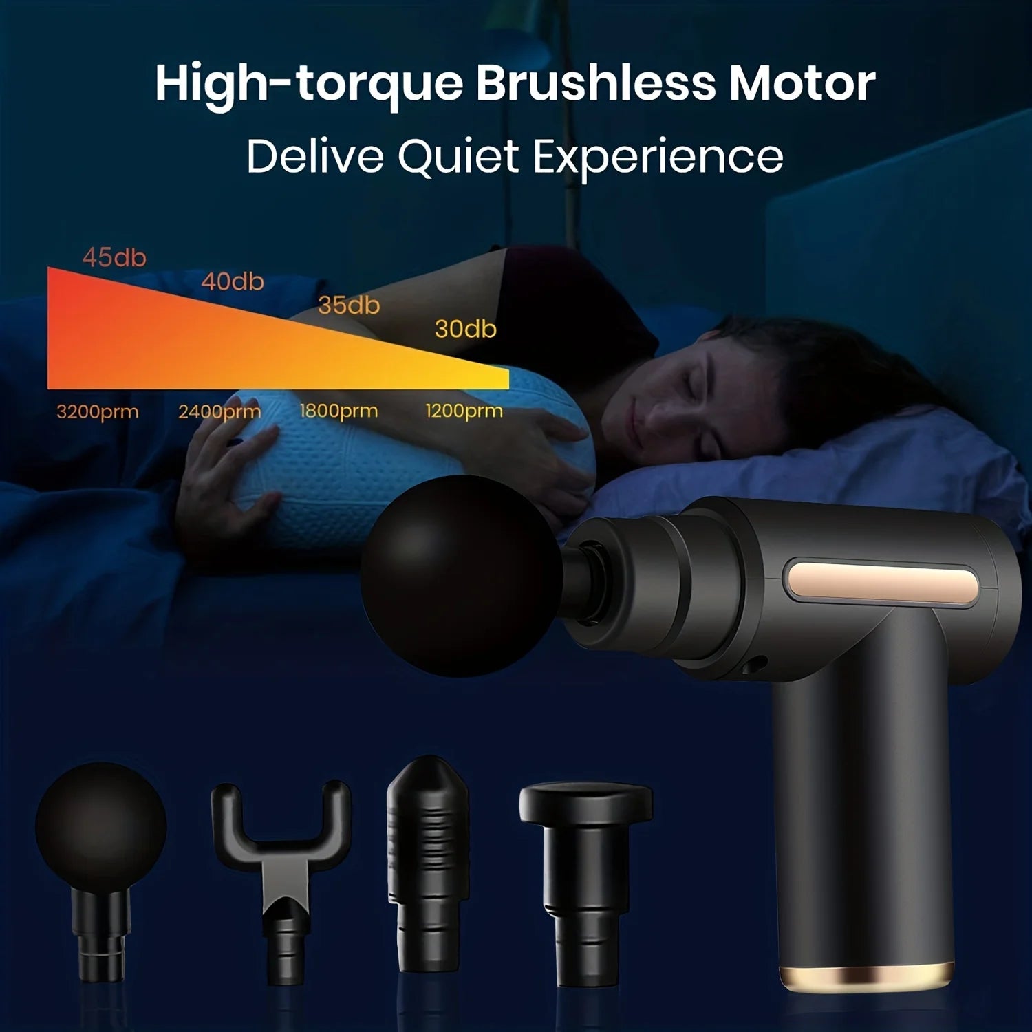 10/30-Speed Precision Massage Gun for Deep Muscle Relief, Advanced Fascia Therapy, Ultra-Quiet Electric Body and Neck Massager for Men and Women