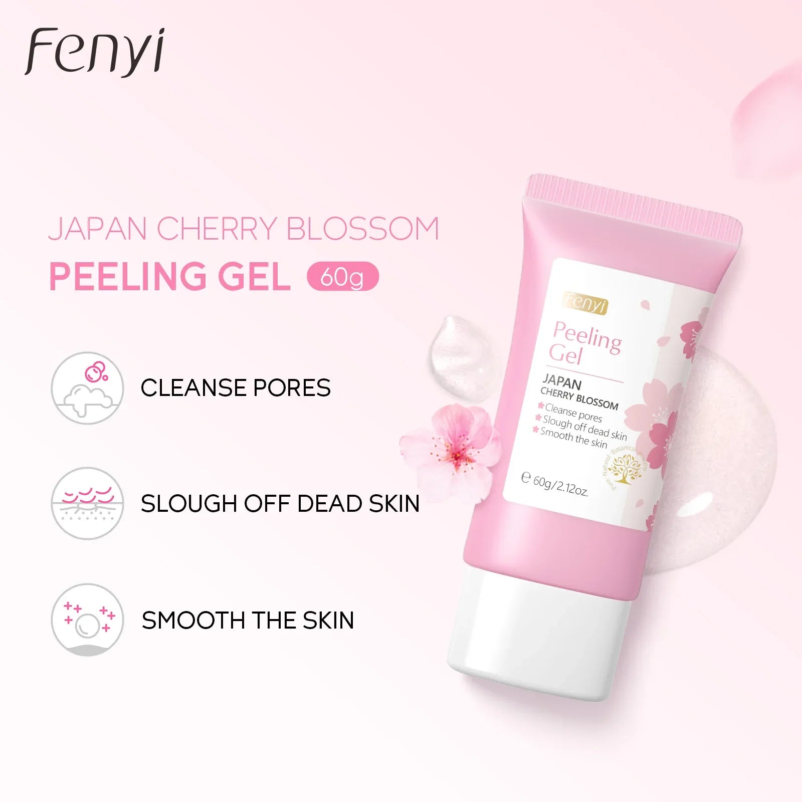 Sakura Face Deep Cleaning Exfoliating Gel Skin Care Whitening Moisturizer