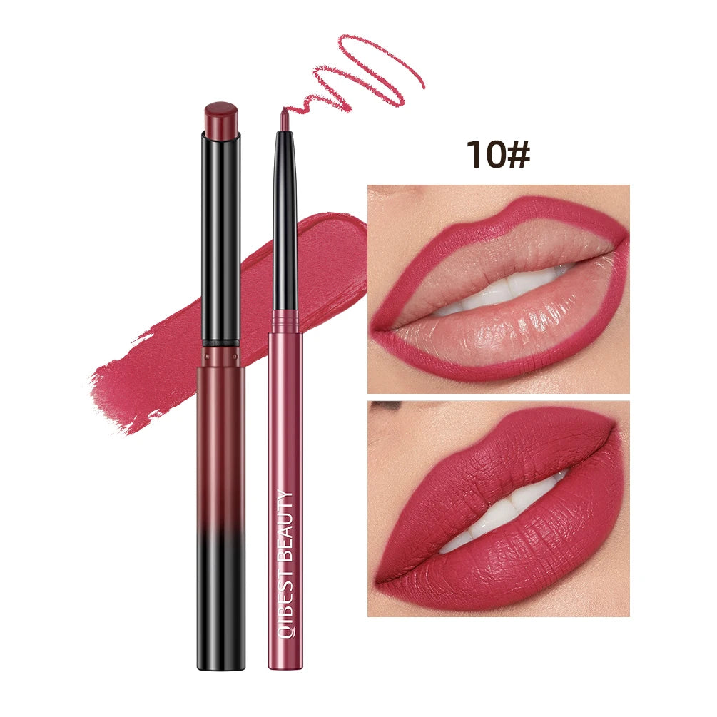 Lipstick Lipliner Pen Set Matte Velvet Lip Liner Pencil