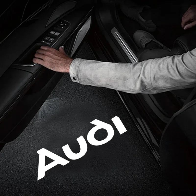 LED Car Door Logo Projector Welcome Light Laser for Audi A1, A3, A4, A5, A6, A7, A8, Q3, Q5, Q7, TT (B5, B6, B7, B8, C5, C6, C7, 8V) Premium Car Accessory