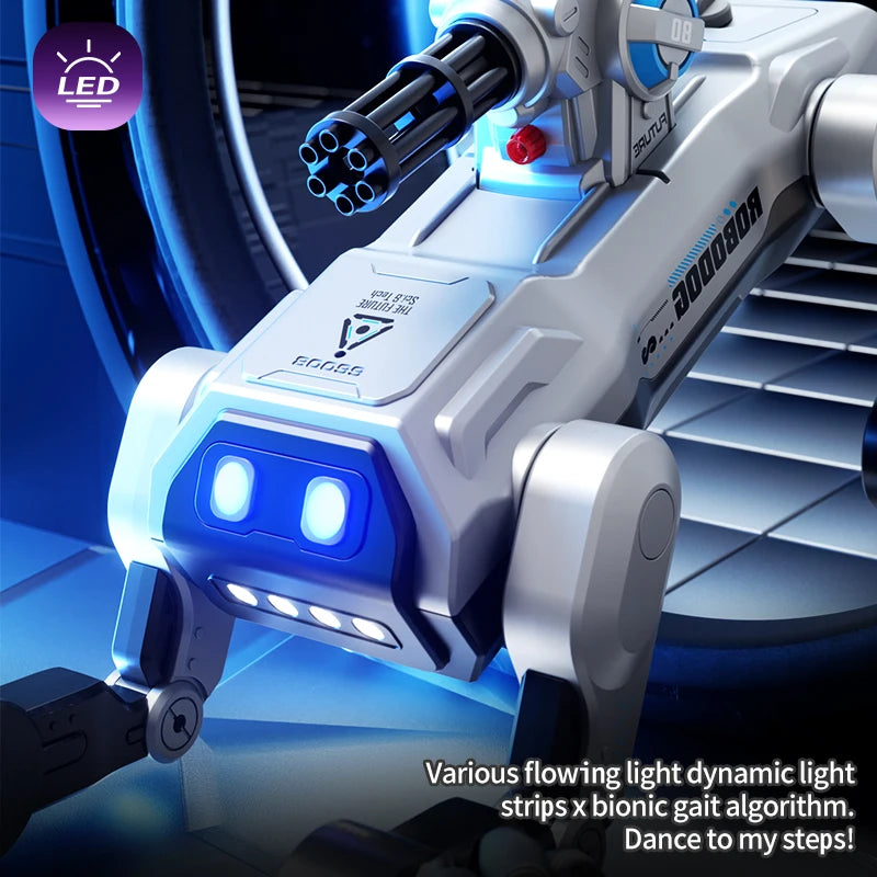 New 2.4G Remote-Control Robot Dog – Singing, Dancing, Follow Mode with 360° Rotating Cannon Toy for Kids