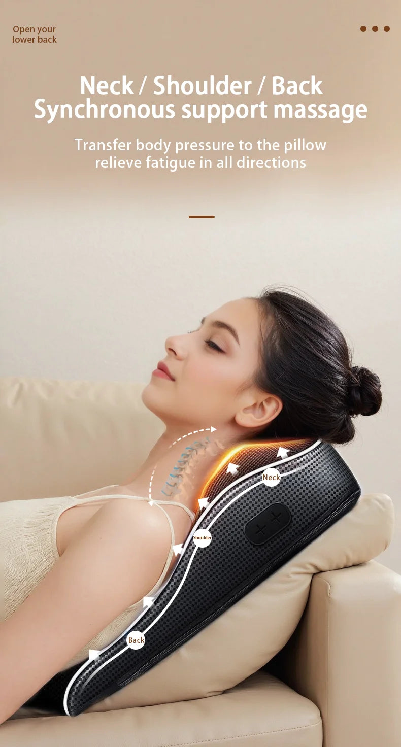 Back Massager, Back & Neck Massager with Heat, Vibration Shiatsu Massage