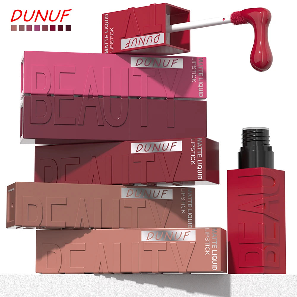 Matte velvet smooth easy-to-apply tube lip gloss waterproof.