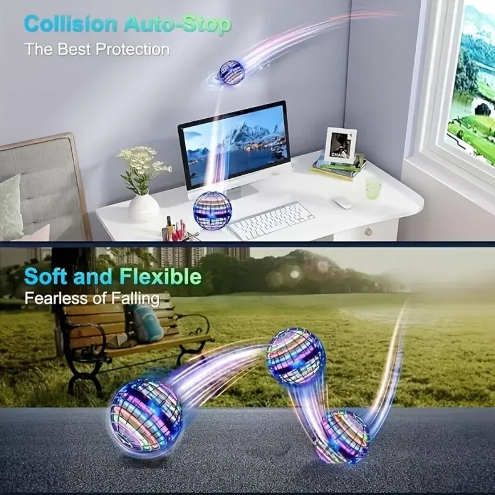 Colorful Glowing Rotating Flying Ball – Magic Boomerang Toy for Teens & Adults, Ideal for Parties and Holidays