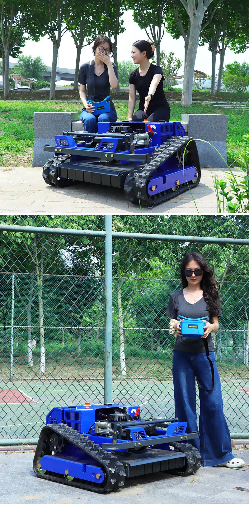 Crawler RC Lawn Mower – Personalized 550mm Cutting Width -Industrial-Grade Remote Grass Cutter, CE & EPA Certified