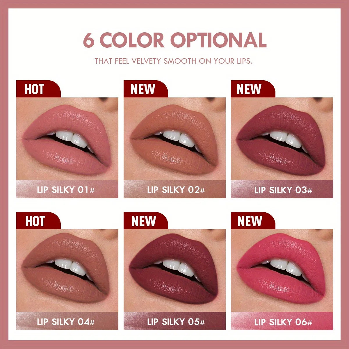 Matte Lipstick Pencil Waterproof Long Lasting Non-Sticky.