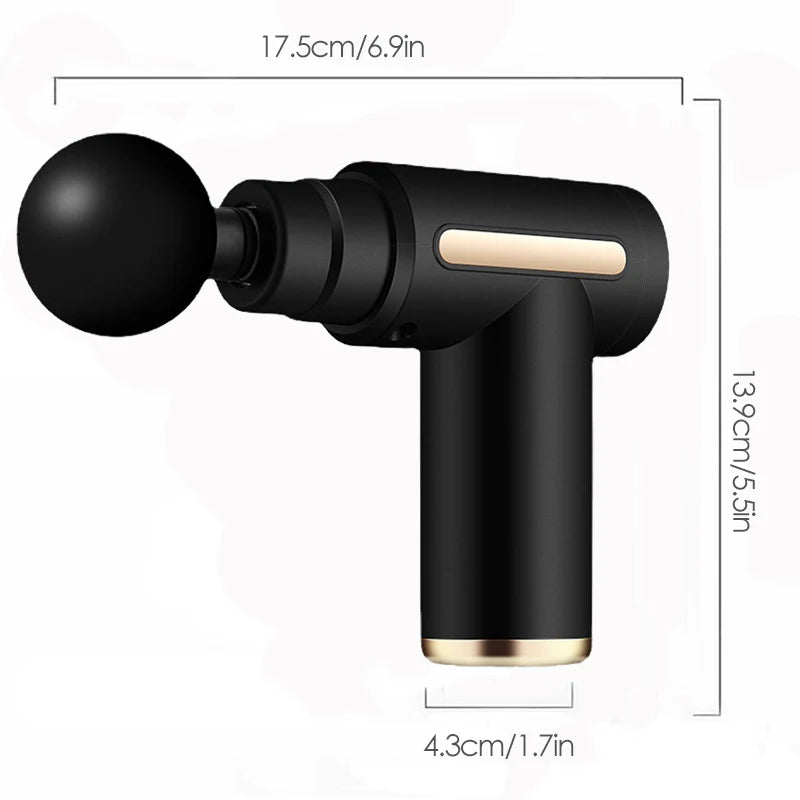 10/30-Speed Precision Massage Gun for Deep Muscle Relief, Advanced Fascia Therapy, Ultra-Quiet Electric Body and Neck Massager for Men and Women
