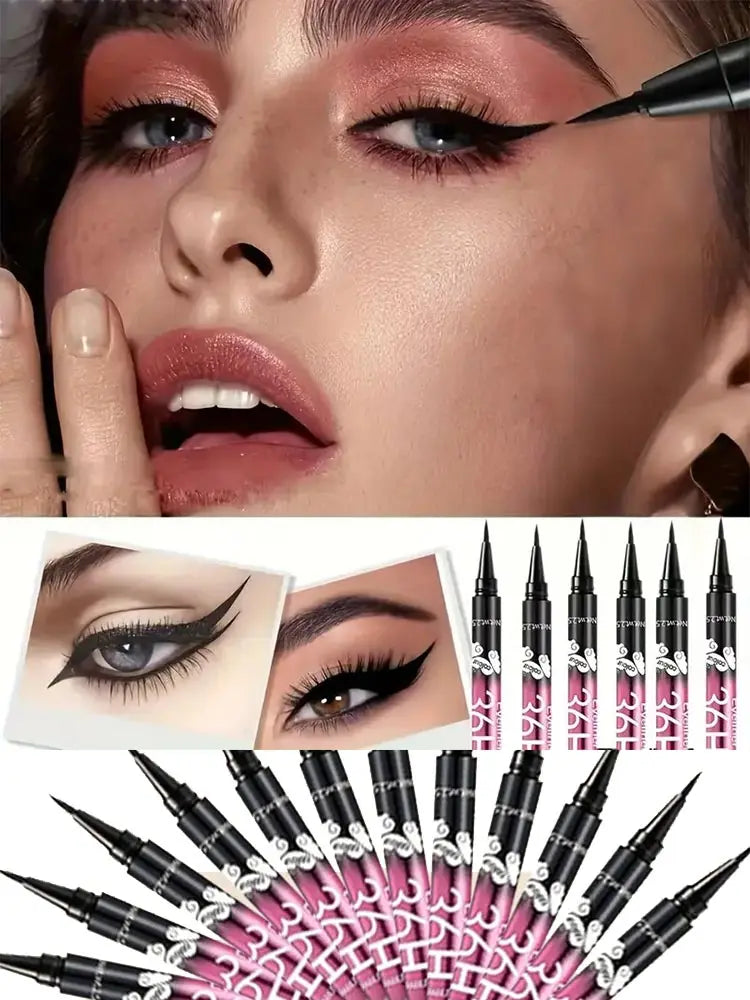 12 PCS Hot Make Up Ultimate Black Liquid Eyeliner Long-lasting Waterproof Eye Liner Pencil pen