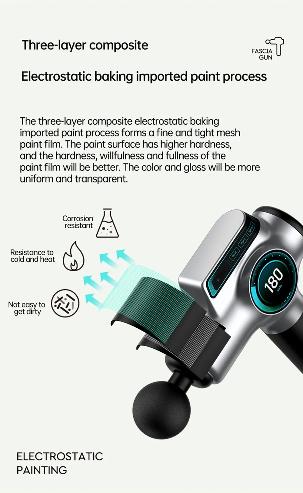 Elite 99-Level Percussion Massage Gun for Deep Muscle Therapy, Quiet Electric Body Massager for Fast Recovery and Pain Relief