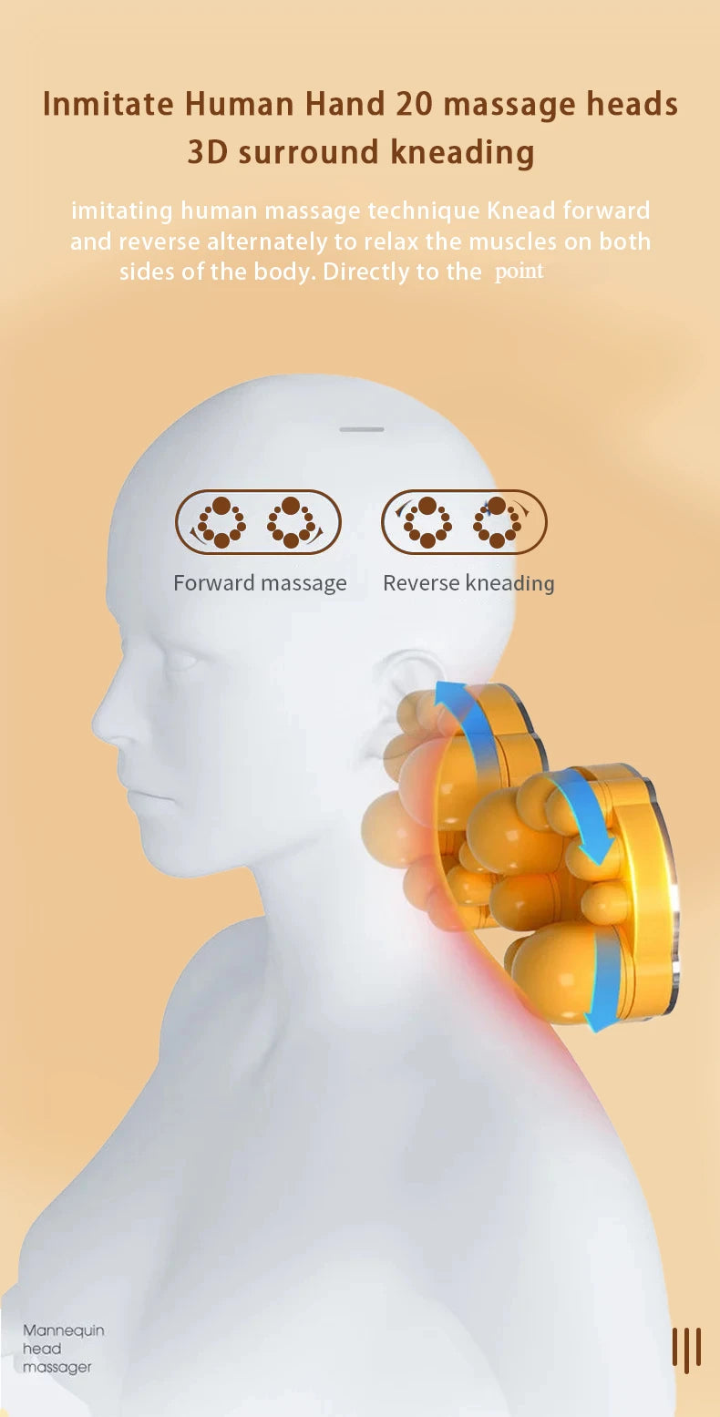 Back Massager, Back & Neck Massager with Heat, Vibration Shiatsu Massage