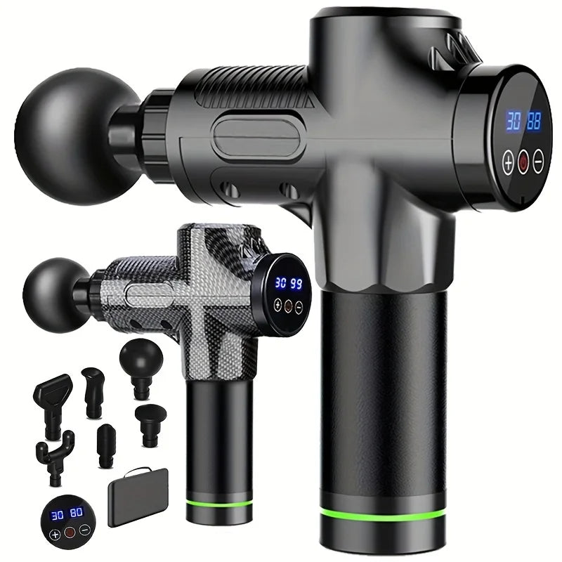 10/30-Speed Precision Massage Gun for Deep Muscle Relief, Advanced Fascia Therapy, Ultra-Quiet Electric Body and Neck Massager for Men and Women