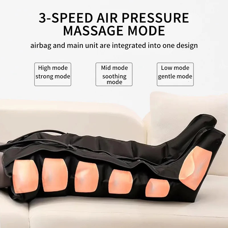 JinKairui Extended Electric Air Compression Leg Massager with Remote Control for Deep Thigh, Calf, and Foot Relaxation 🦵✨
