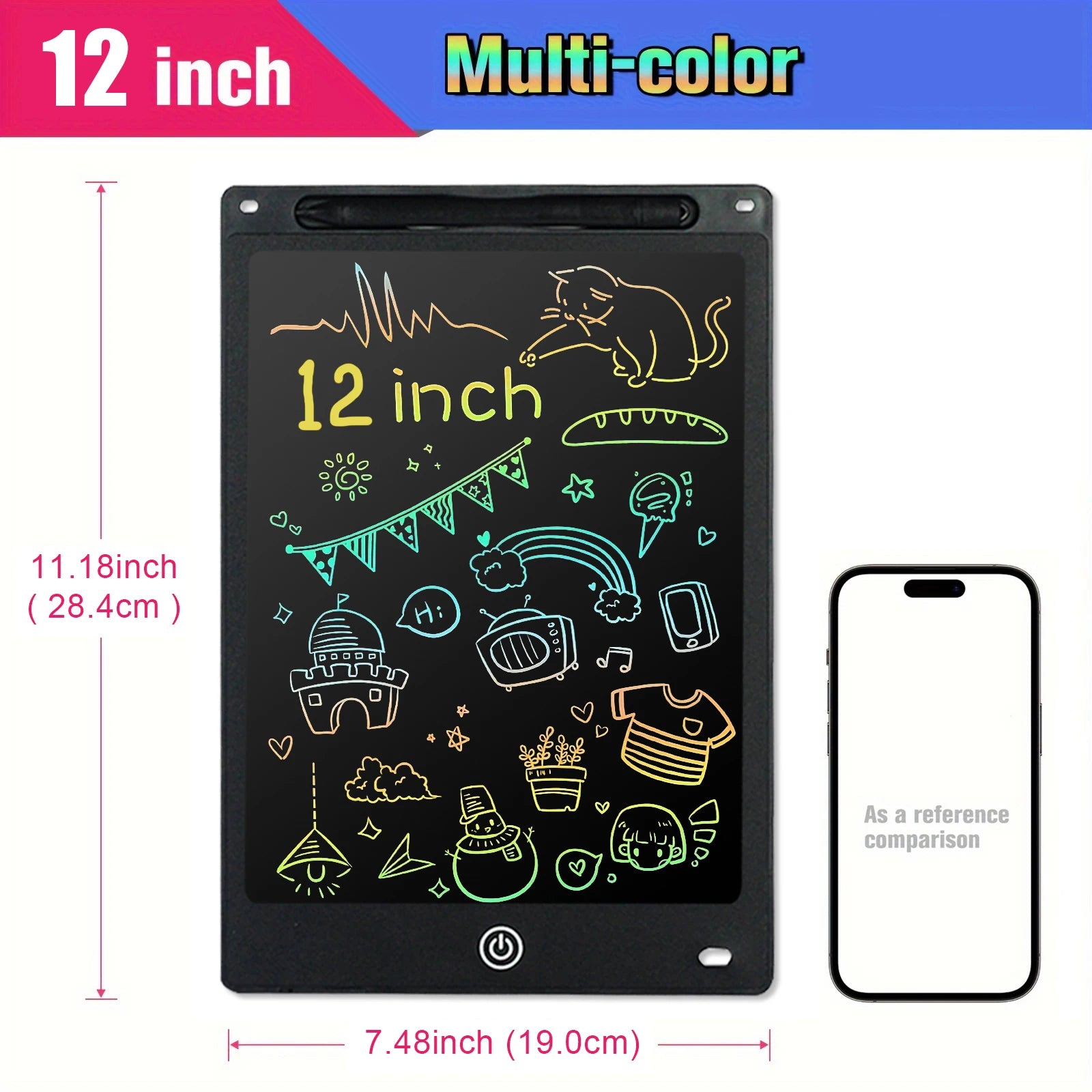 12-Inch Premium LCD Writing Tablet – Electronic Handwriting Board and Digital Drawing Pad for Kids’ Creative Learning and Fun