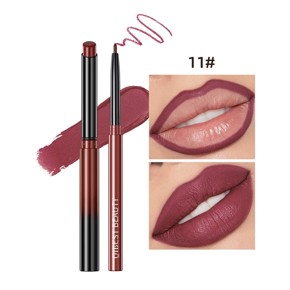 Lipstick Lipliner Pen Set Matte Velvet Lip Liner Pencil