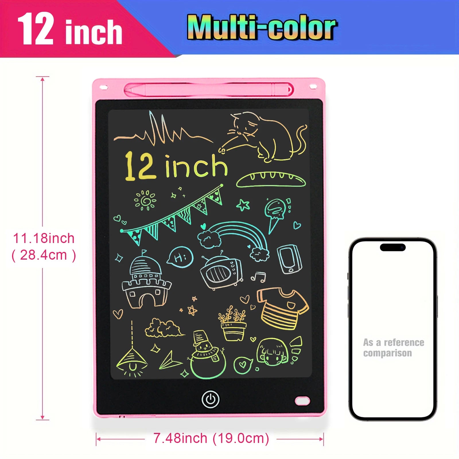 12-Inch Premium LCD Writing Tablet – Electronic Handwriting Board and Digital Drawing Pad for Kids’ Creative Learning and Fun