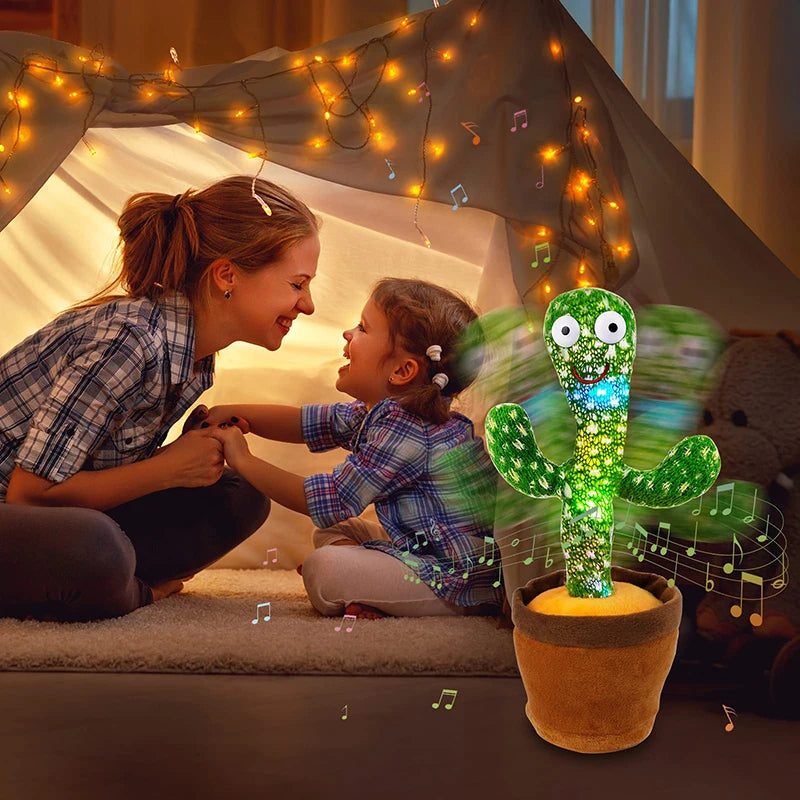 Dancing Cactus Plush Toy – 120 Songs, Talking & Voice Repeat, USB Rechargeable Musical Speaker Stuffed Toy for Kids Gift