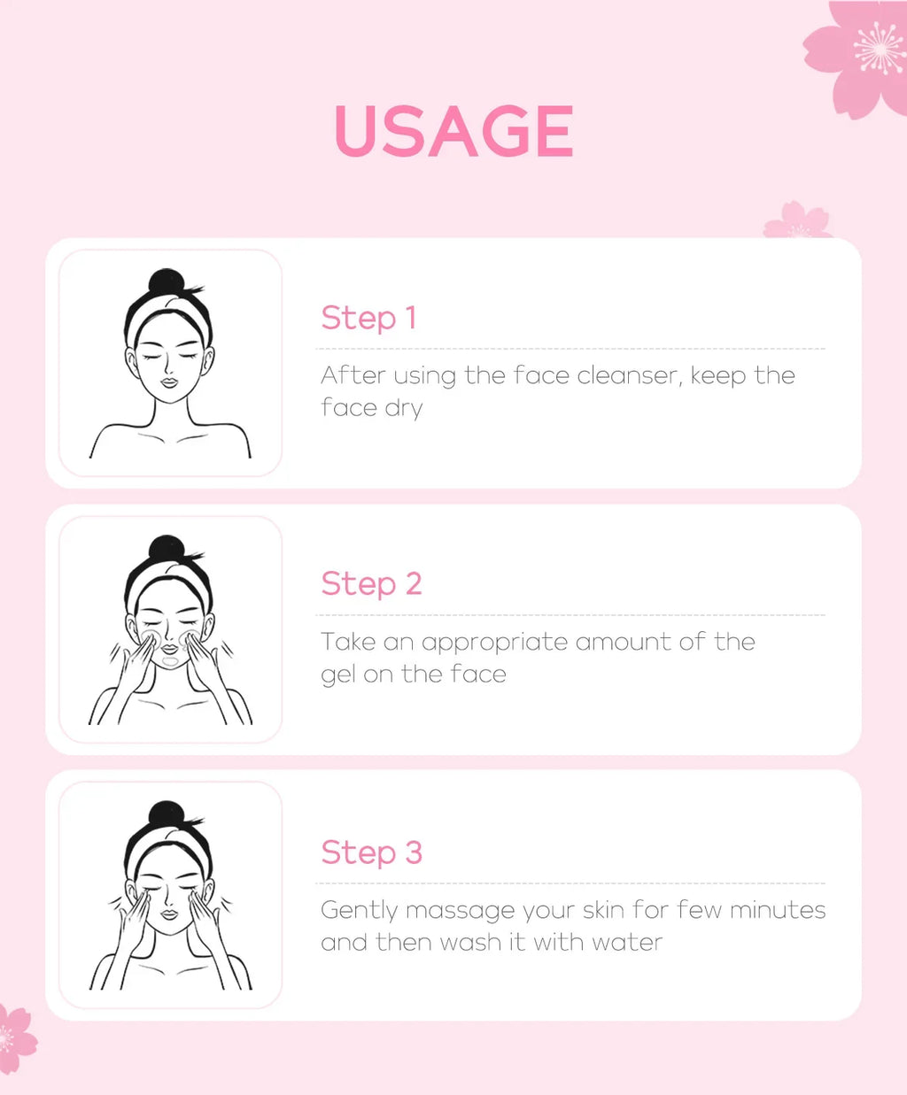 Sakura Face Deep Cleaning Exfoliating Gel Skin Care Whitening Moisturizer