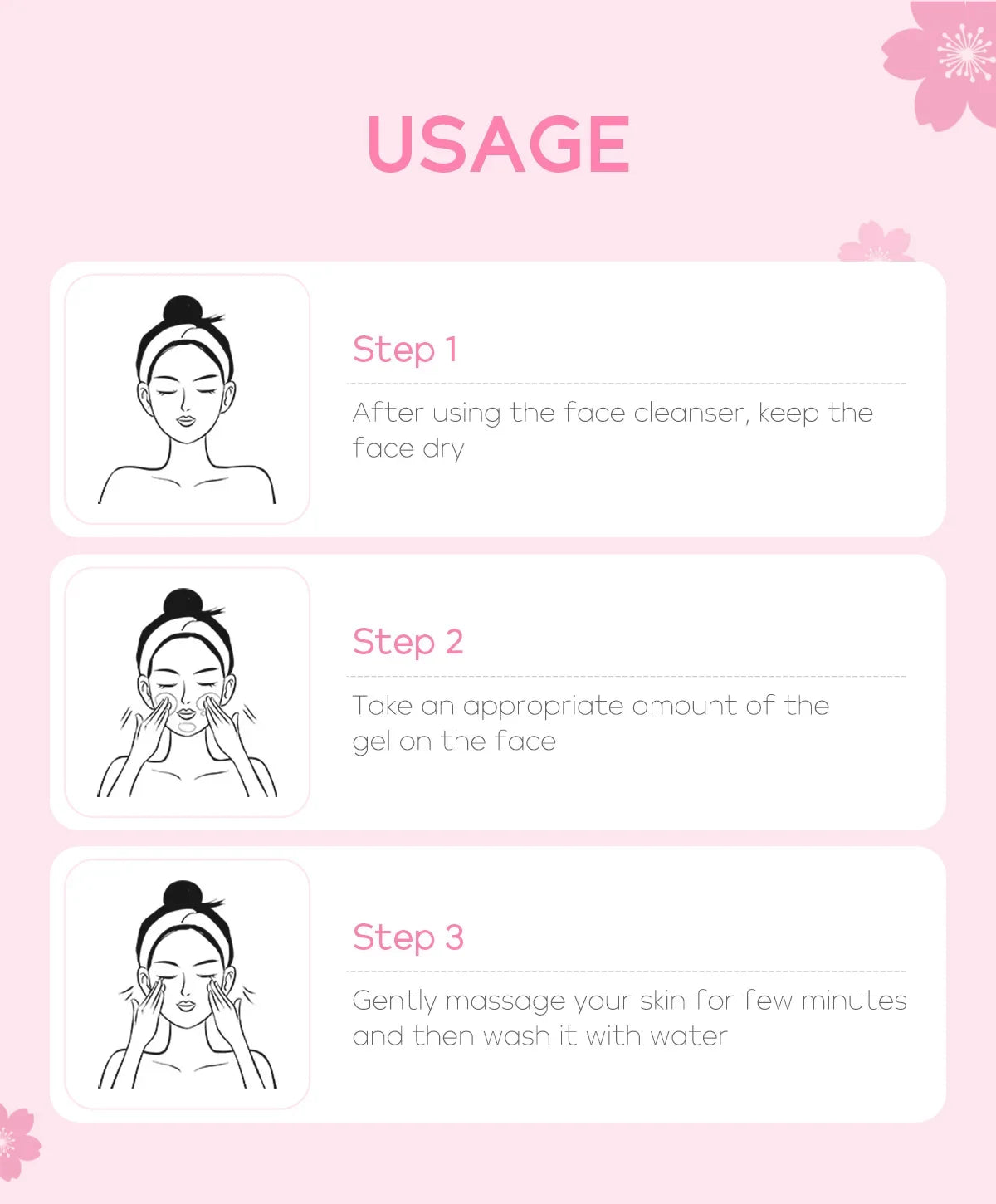 Sakura Face Deep Cleaning Exfoliating Gel Skin Care Whitening Moisturizer