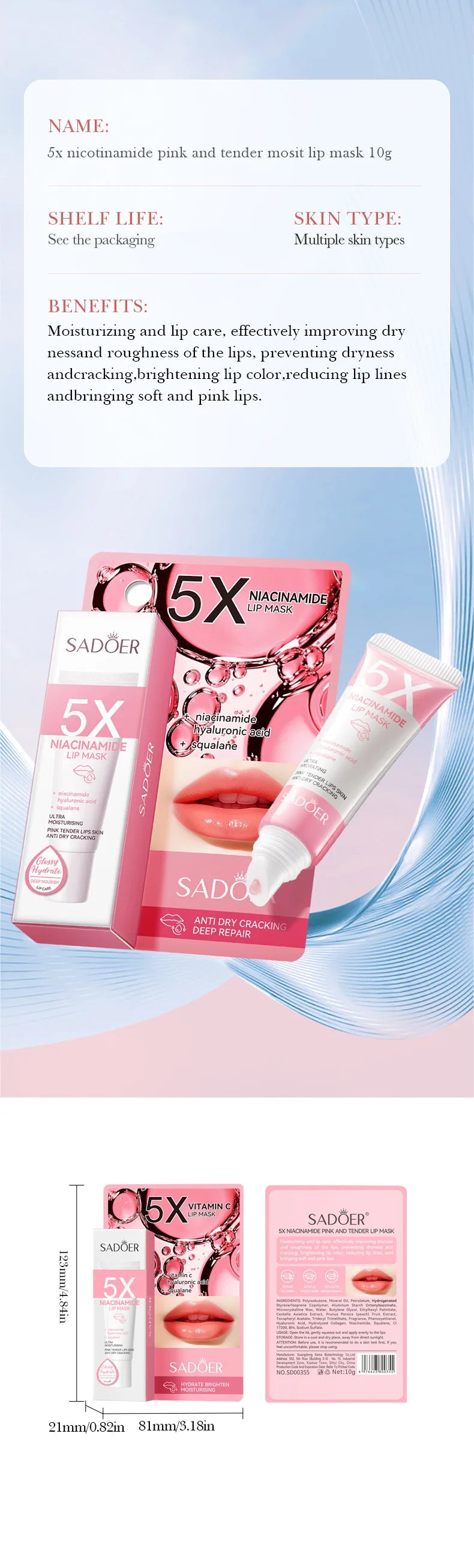 5X Niacinamide Plumping Lip Mask