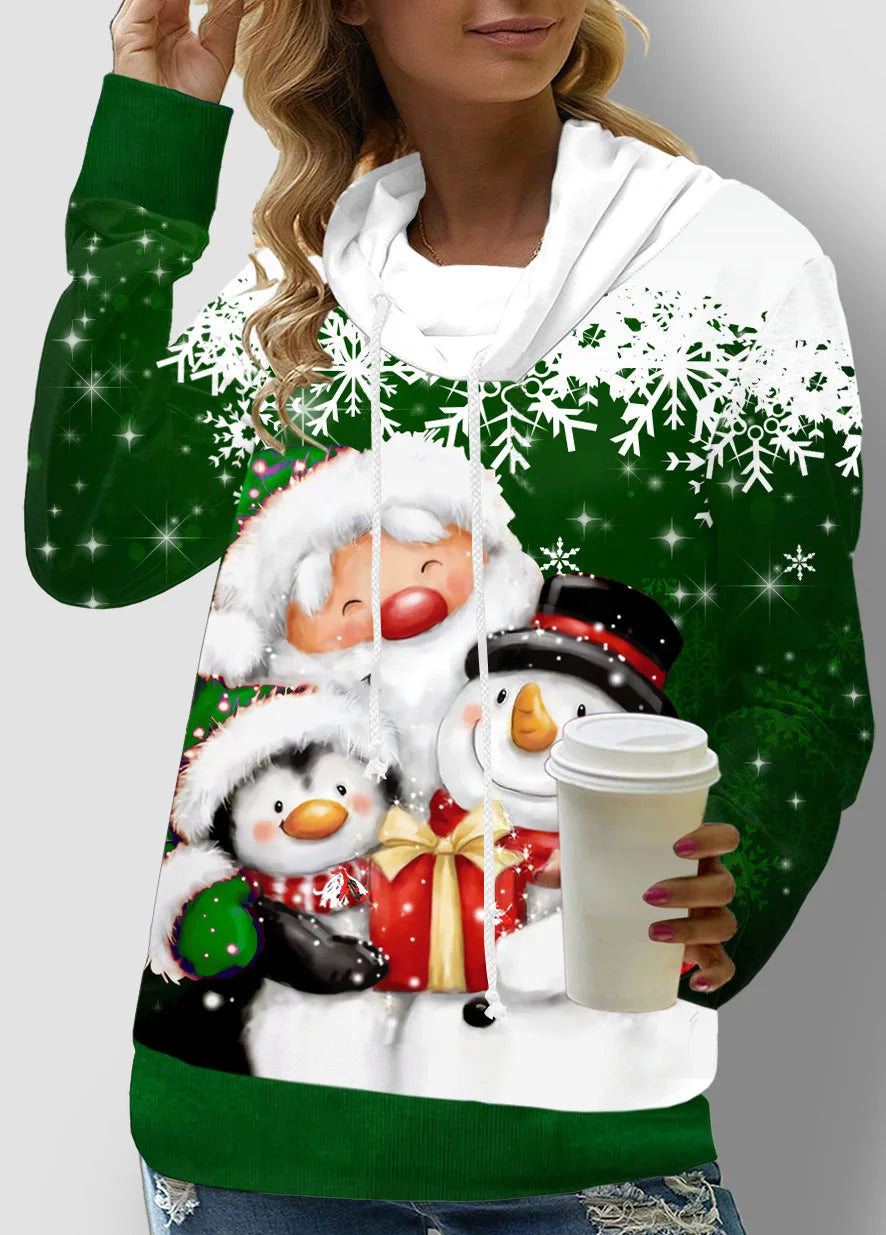 Women's Sweatshirt 3D Prints Christmas Theme Kawaii Graphics Long Sleeve T Shirt