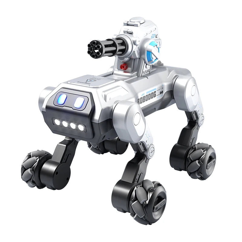 New 2.4G Remote-Control Robot Dog – Singing, Dancing, Follow Mode with 360° Rotating Cannon Toy for Kids