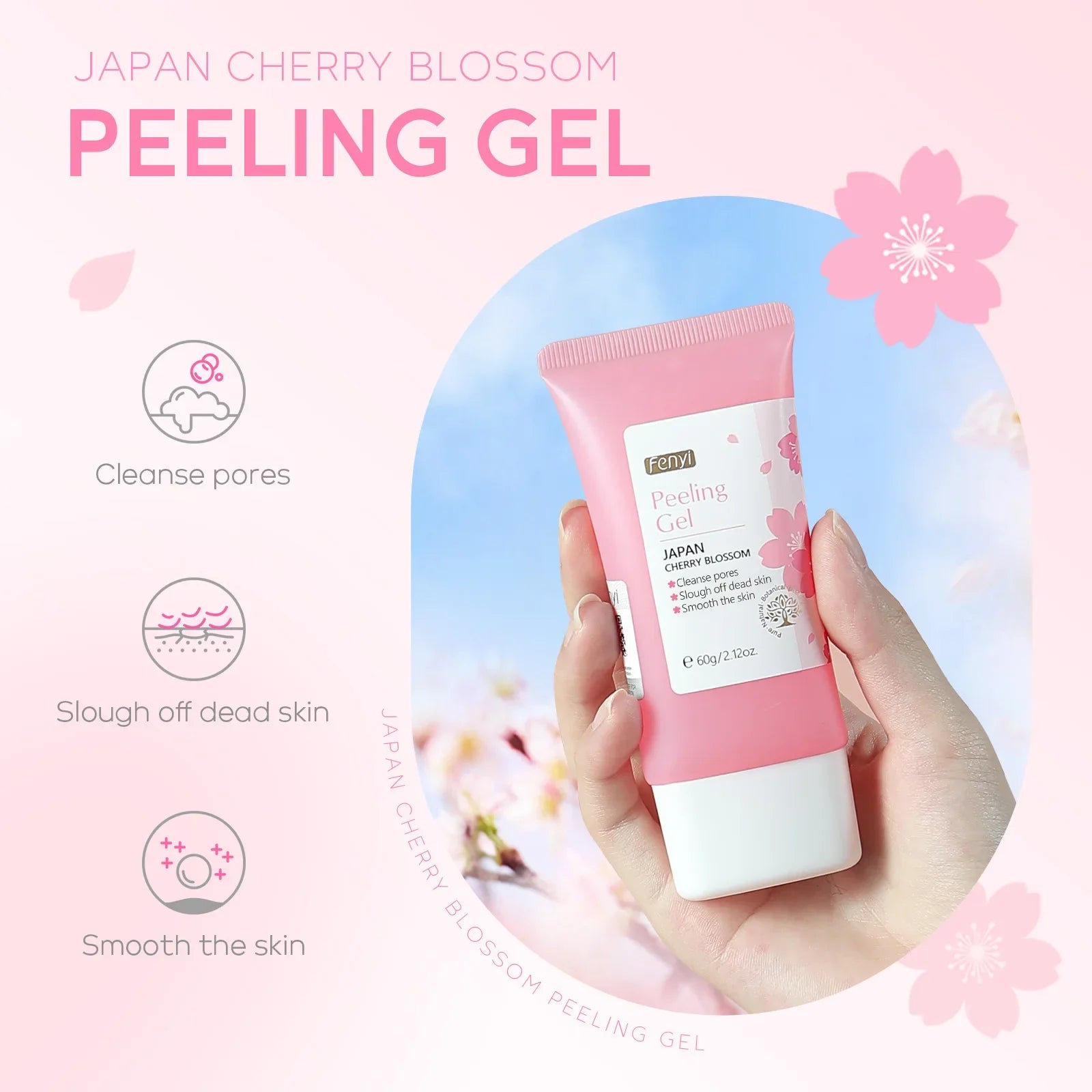Sakura Face Deep Cleaning Exfoliating Gel Skin Care Whitening Moisturizer