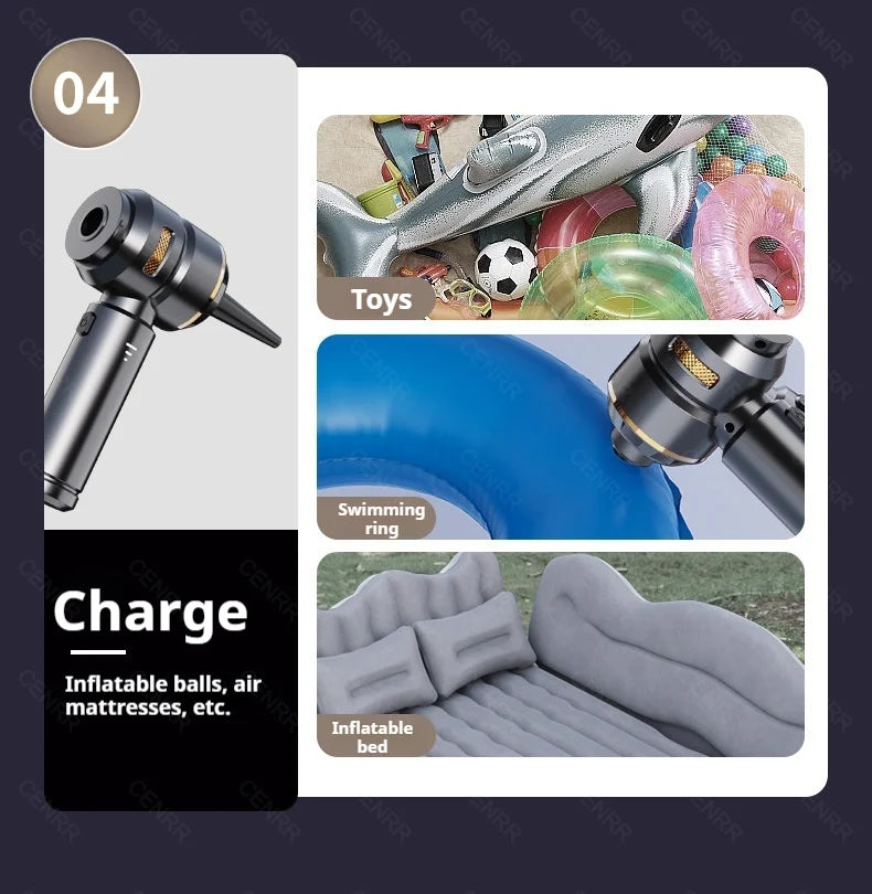 CENRR 998000PA Powerful Cordless Car Vacuum Cleaner – Portable Handheld Wireless Auto Cleaner for Car Interior and Accessories