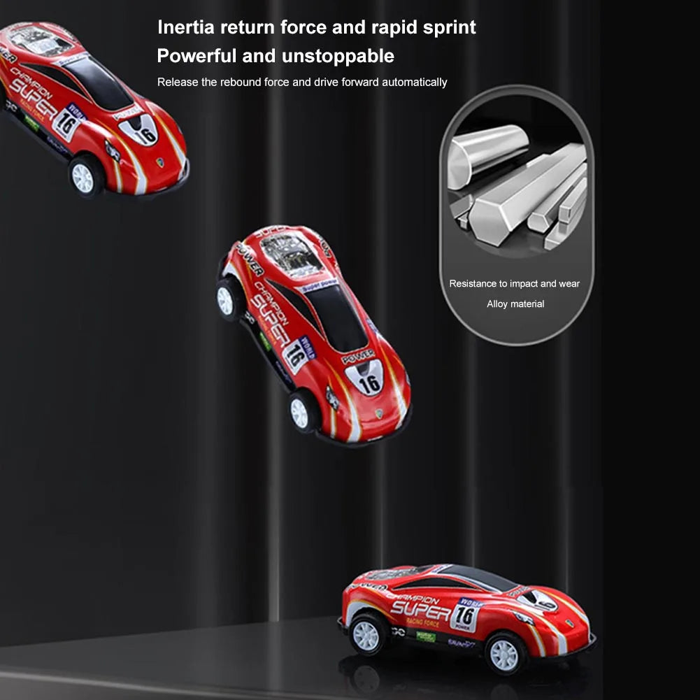 Alloy Pull-Back Racing Cars 10/20/30 – Colorful Inertia Vehicles with Storage Box for Kids