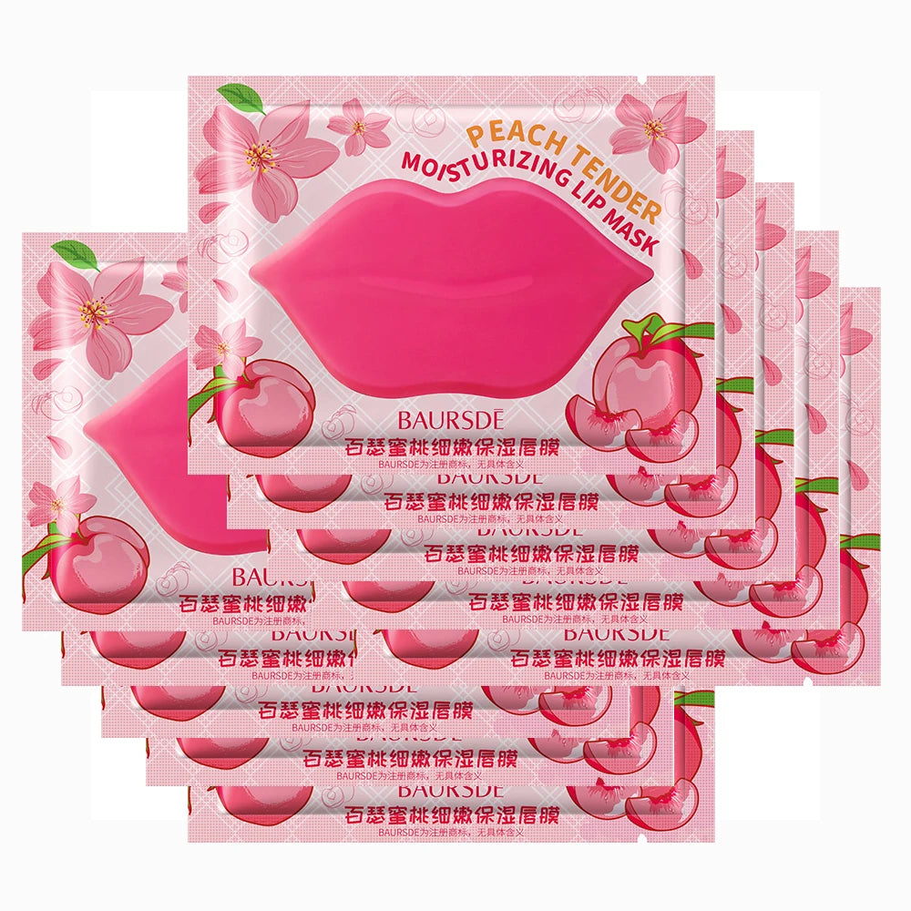 5/10Pcs Lip Mask Hydrating Repair Remove Lines Blemishes Lighten Lip Line Collagen Gel Mask