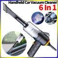 Rechargeable 6-in-1 Car Vacuum Cleaner with Type-C Charging, Powerful Suction & Air Blower for Car, Home and Office Cleaning
