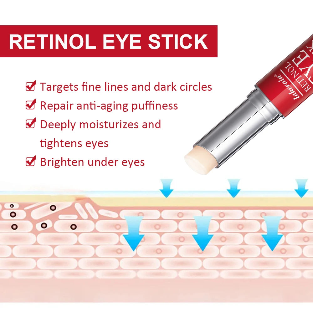 Retinol Eye Cream Lightening Dark Circles Firming Skin Instant Eye Repair Serum Stick